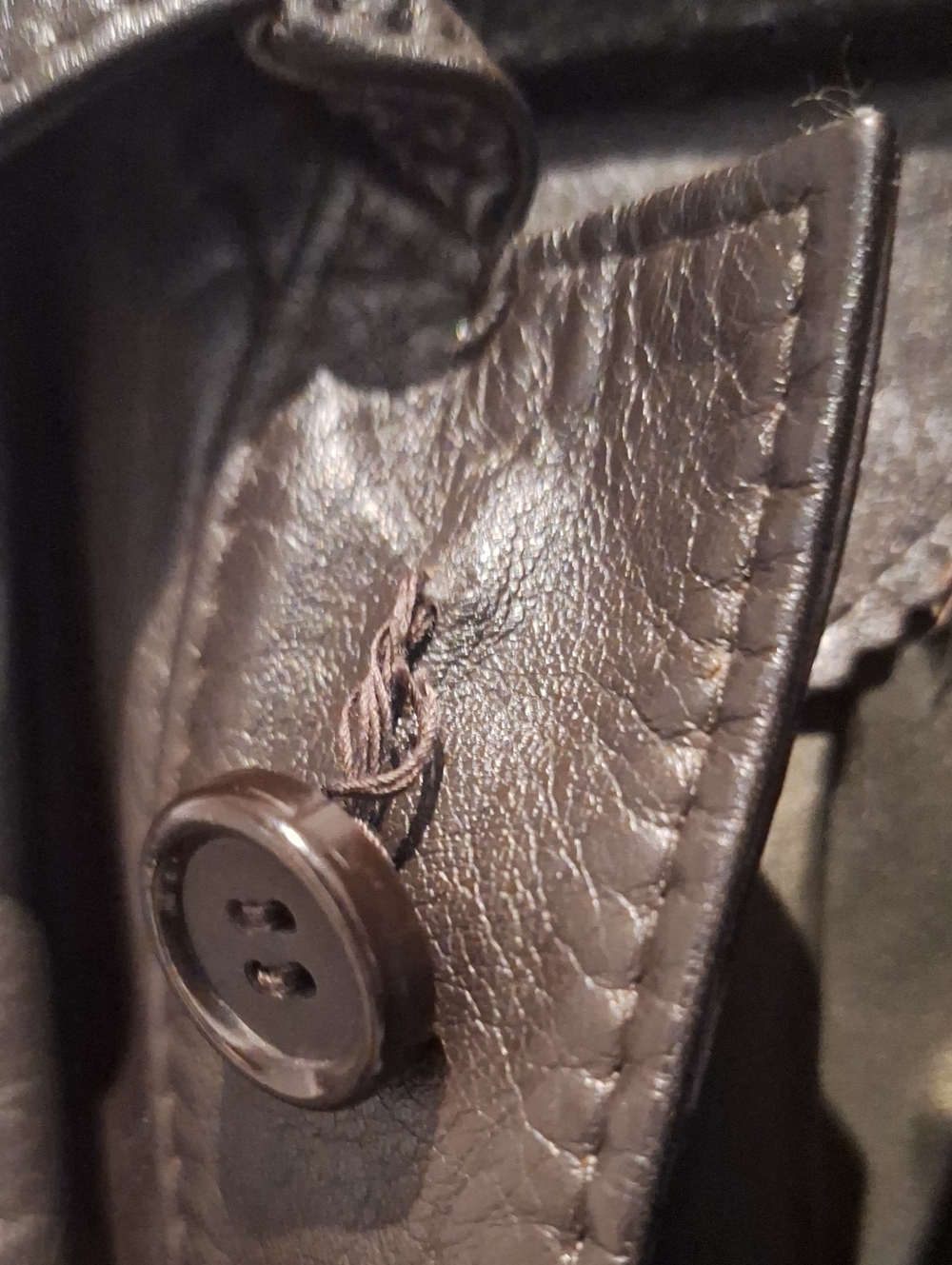 Antelope Vintage Brown Leather Military-Style Field Jacket - Picture 10 of 11